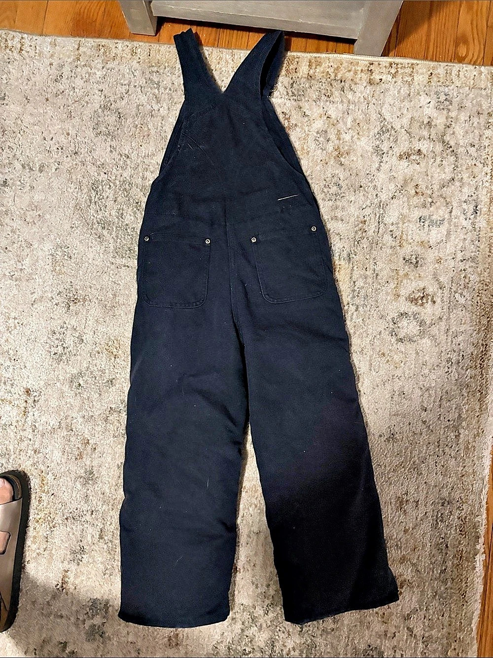 Carhartt Children’s PPP Quilt-Lined Washed Duck Bib Overalls Black Size 6 - Picture 2 of 5